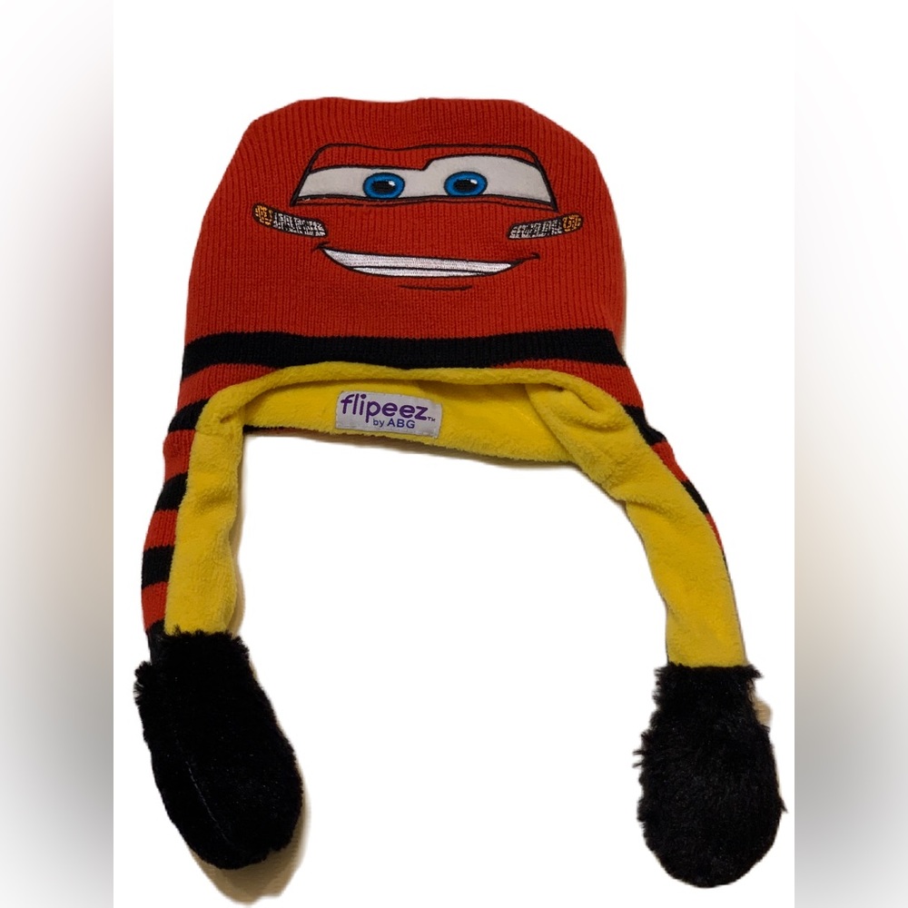 Flipeez "CARS" "Lightning McQueen" Child's Knit Cap, squeeze action lightning